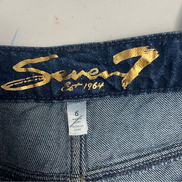 SEVEN 7 The Marilyn Relaxed boyfriend High Rise rolled cuff jeans size 6 NEW! - Picture 6 of 12